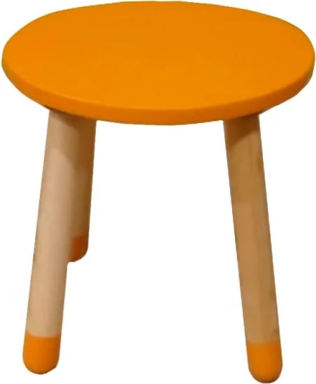 Stool për fëmijë, ngjyrë portokalli, Skye Decor