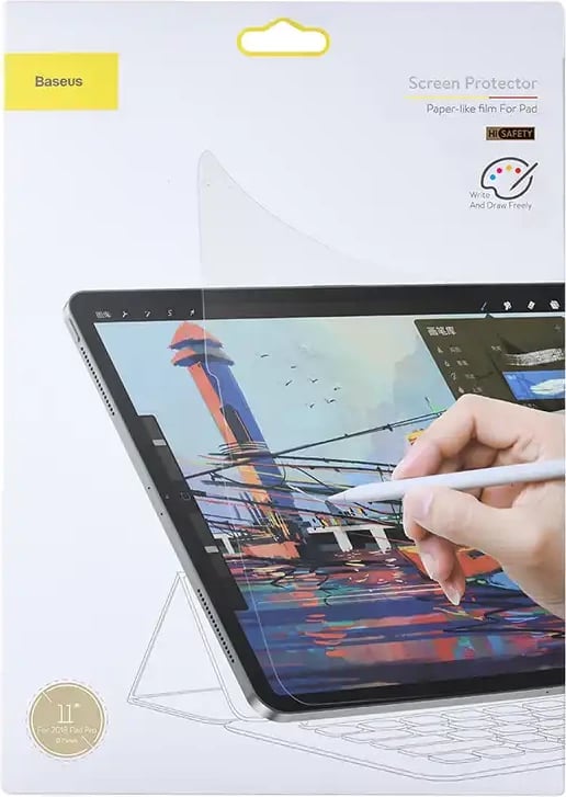 Folie mbrojtëse Baseus 0.15mm Paper-like për iPad Pro 11" 2018, mat transparente