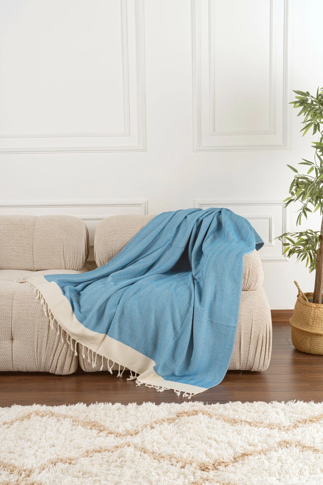 Mbulesë divani L'essentiel, baliksirti, ngjyrë turquoise