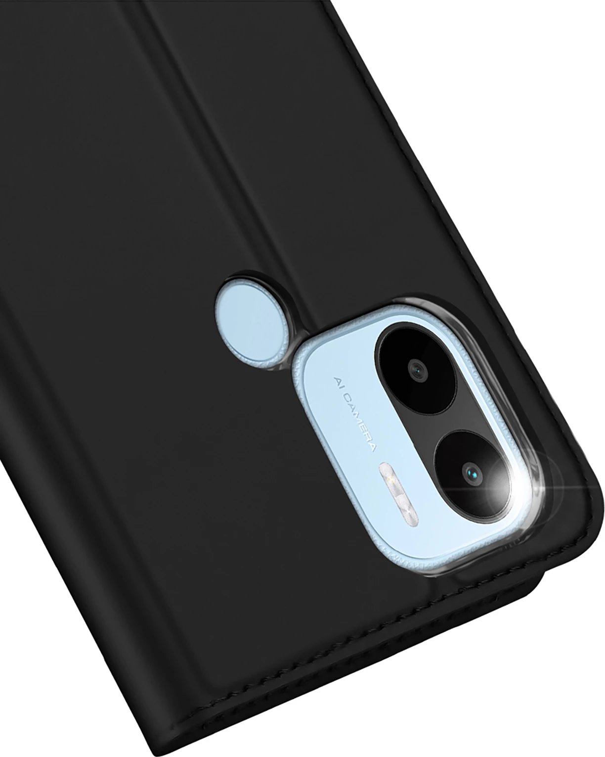 Mbështjellës Dux Ducis Skin Pro për Xiaomi Redmi A1+, me kapak, xhep kartelash dhe stand, e zezë Mbështjellës Dux Ducis Skin Pro për Xiaomi Redmi A1+, me kapak, xhep kartelash dhe stand, e zezë