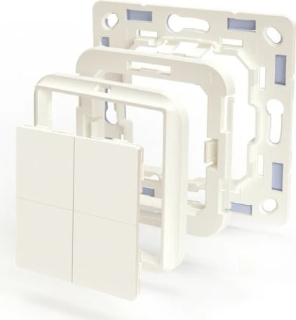 Switch Shelly BLU Wall 4 Adapter, 3 V, 4 butona, ngjyrë fildishi