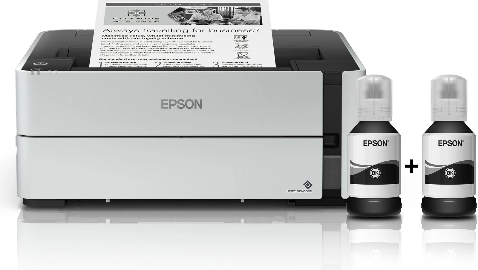 Printer Epson EcoTank ET-M1170, 1200 x 2400 DPI, A4, 20000 faqe në muaj, 39 ppm, Printim duplex, Gri