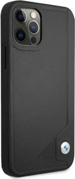 Mbështjellës BMW BMHCP12MRCDPK për iPhone 12/12 Pro, 6.1", lëkurë sintetike, i zi
