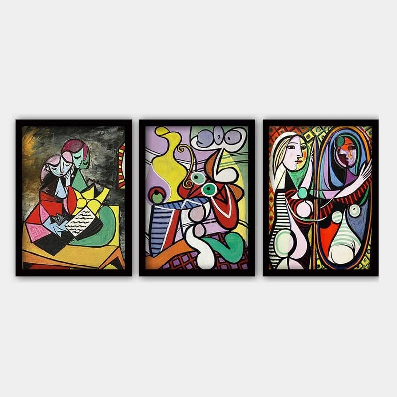 Pikturë dekorative me kornizë (3 copë), Wallity, 3SC_UNPP01_3545