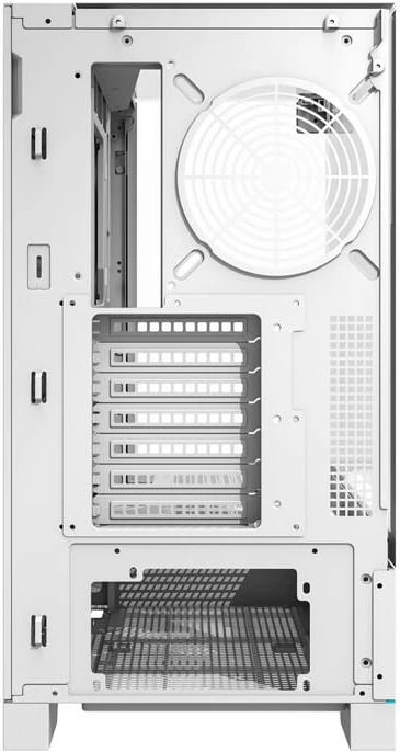 Kasë Darkflash DY450, ATX Mid Tower, pa ventilatorë, xham i temperuar, e bardhë