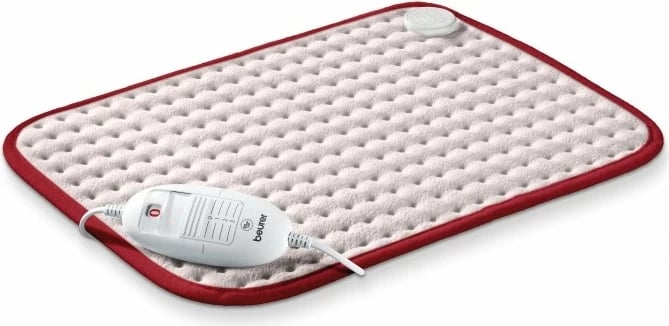 Jastëk elektrik Beurer HK COMFORT, 44x33 cm, polar, bardhë/kuq e errët