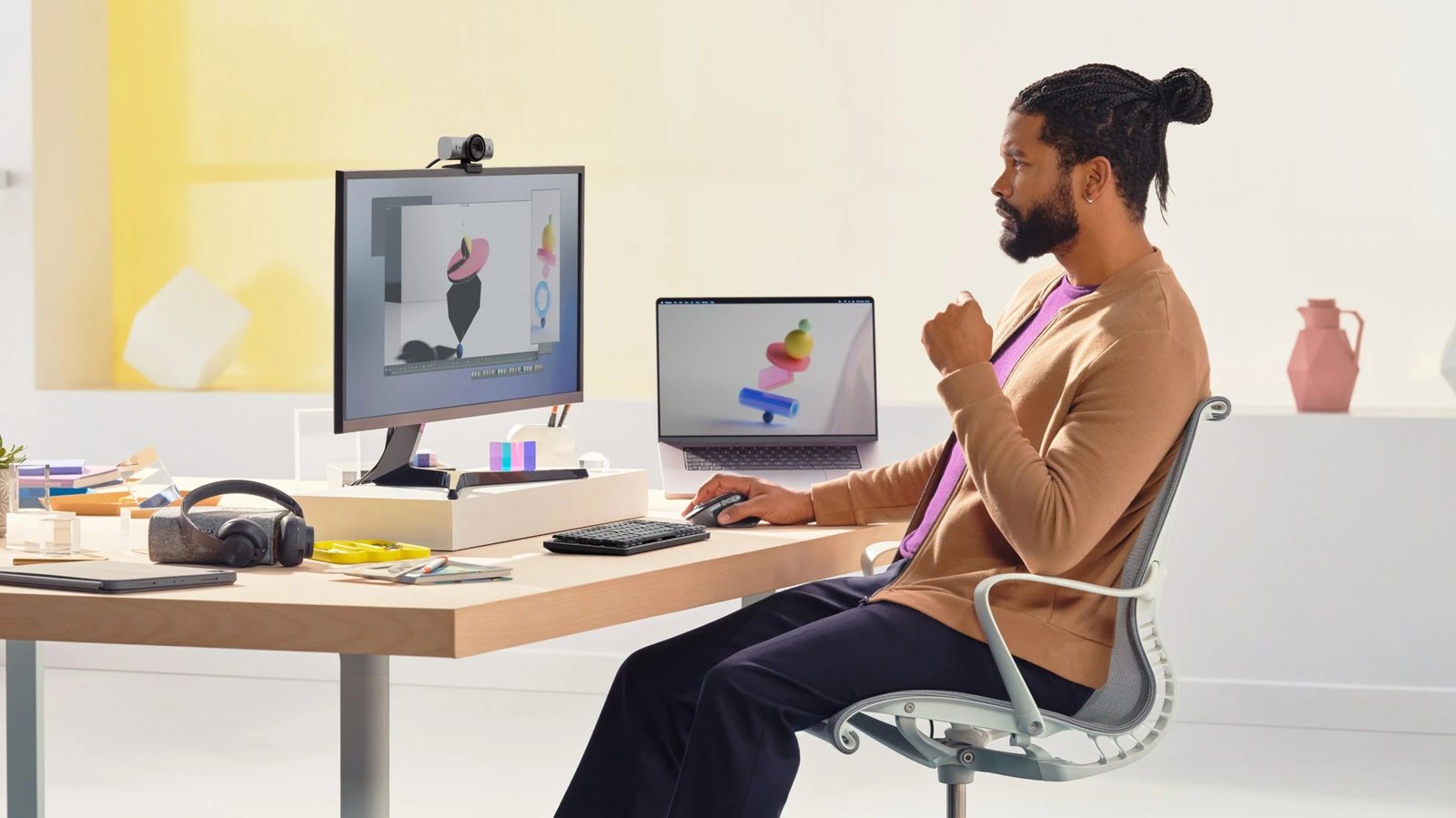 Maus Logitech MX Master 3S për Mac, wireless, gri