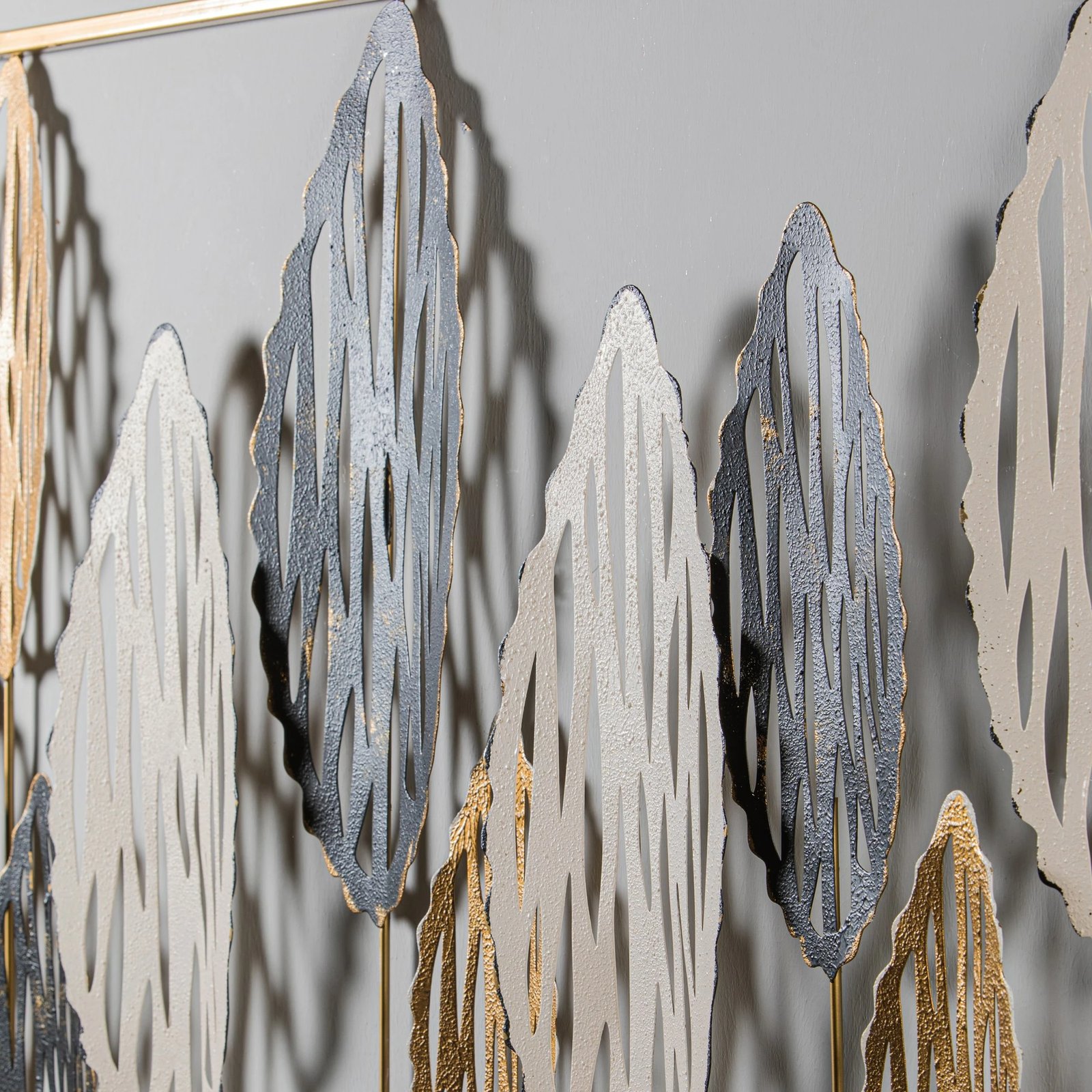 Aksesor dekorativ metalik për mur Wallity, Best - 2, shumëngjyrësh