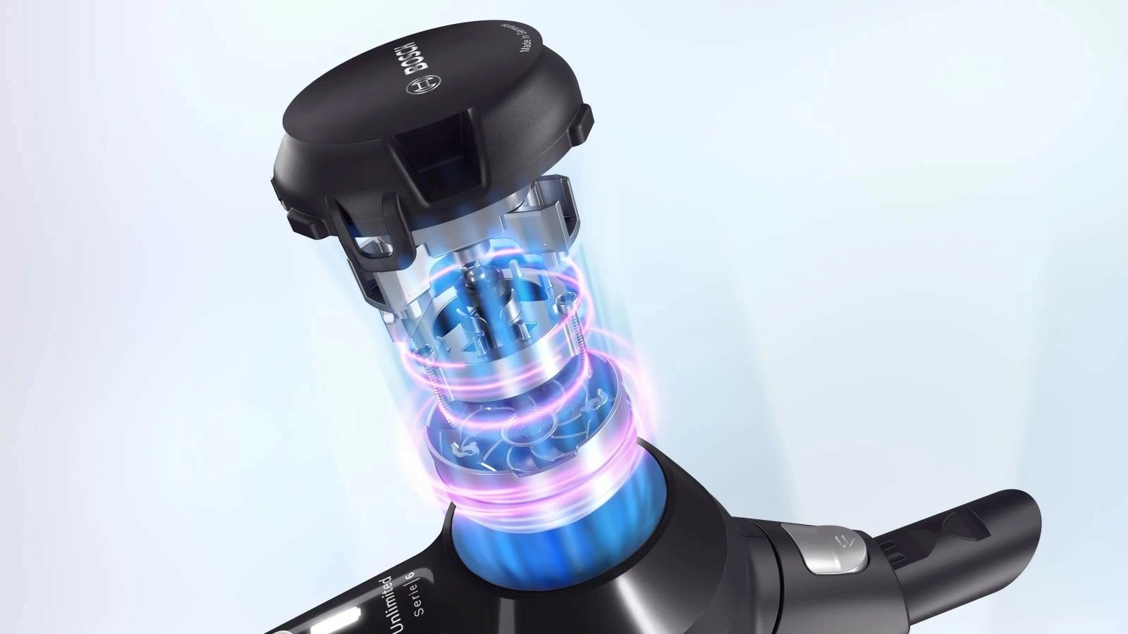 Fshesë me korrent pa kabllo, Bosch BBS611BSC, qëndrim vertikal, pa qese, kohëzgjatje baterie 30 min, filtër PureAir, e zezë