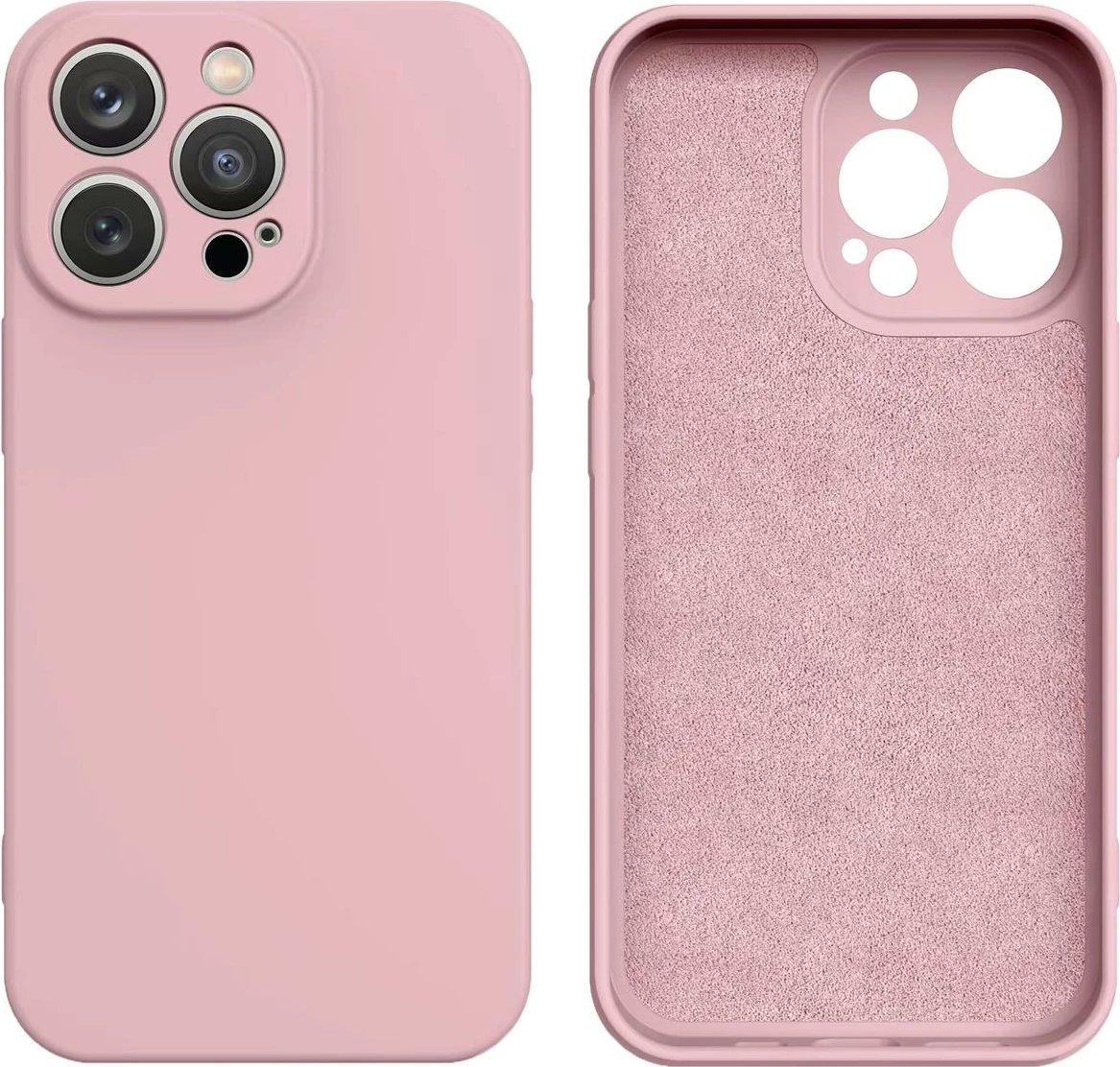 Mbështjellës silikoni Hurtel për iPhone 14 Plus, rozë