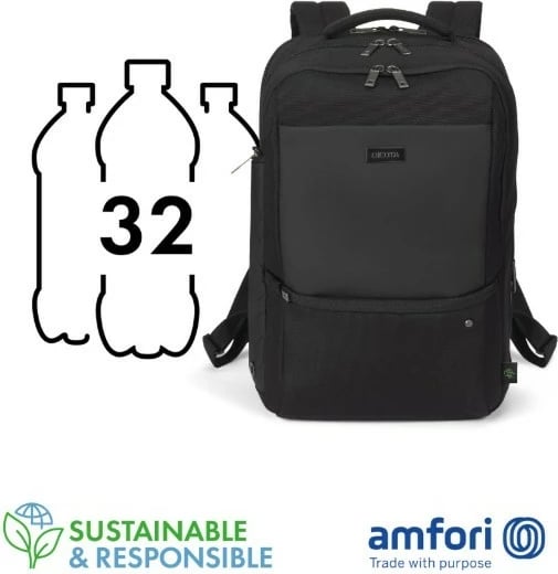 Çantë shpine DICOTA FIVE, për laptop 15-17.3 inç, e zezë