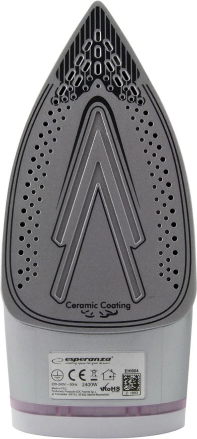 Hekur me avull Esperanza Tulle Ceramic EHI004, 2400W, Rozë