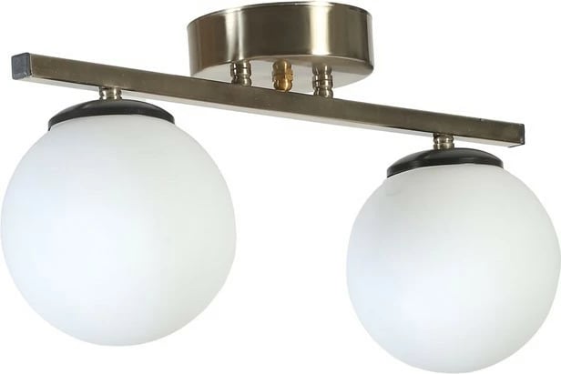 Llambë tavani Opviq, Yeni Can 2 llampa, krom mat, xham i bardhë