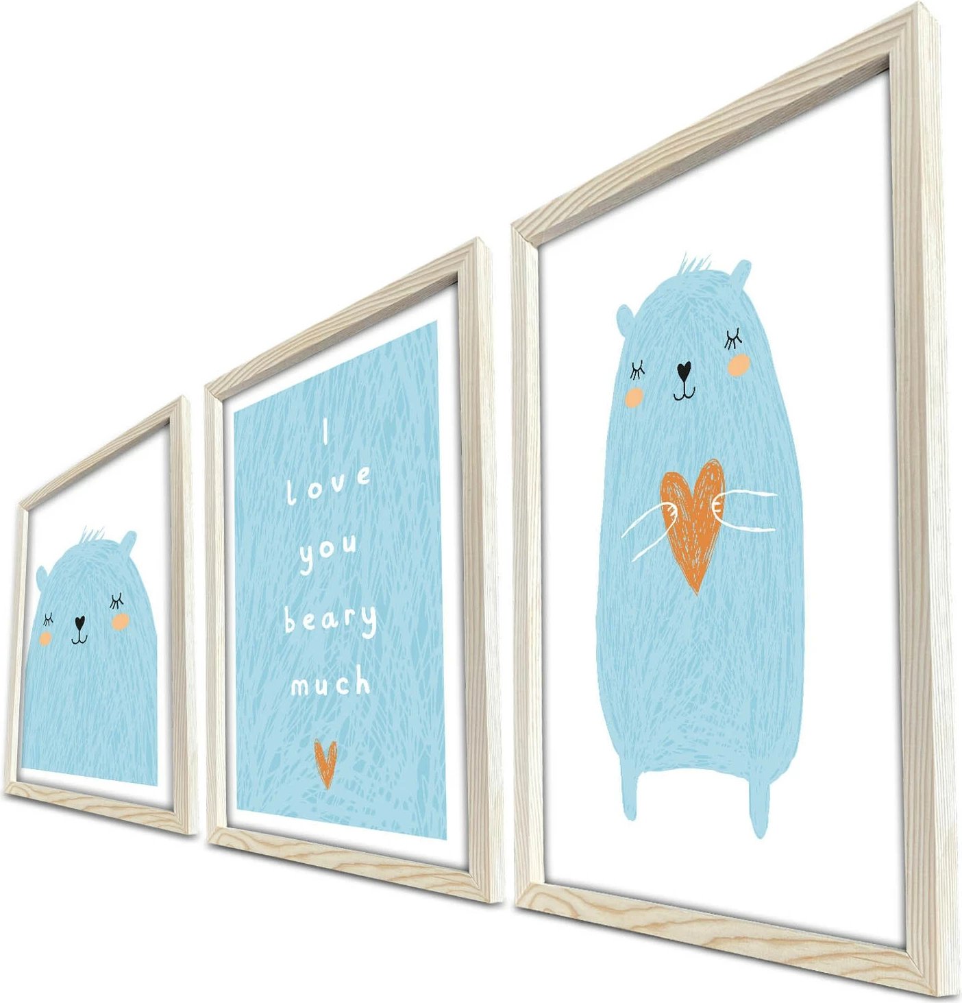 Pikturë dekorative me kornizë MDF (3 copë), Wallity, 3P3853KCT-003