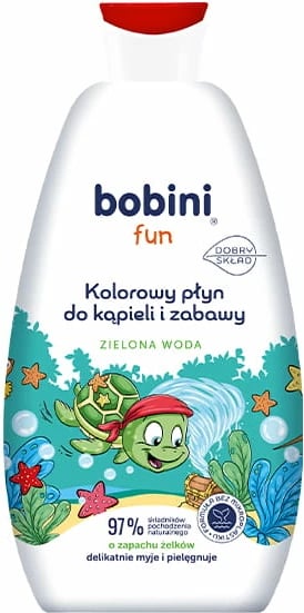 Lëng për banjë fëmijësh Bobini Fun Colorful Bathing Liquid Green Water, 500ml