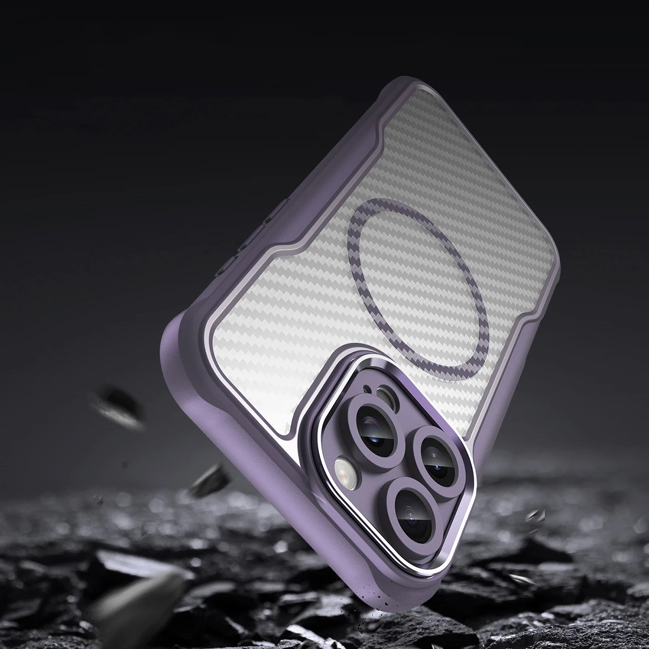 Mbështjellës Hurtel Leading Series MagSafe për iPhone 16 Pro, TPU, Vjollcë