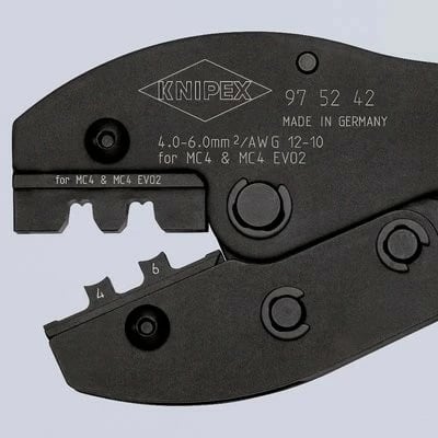 Vegël krimpimi Knipex PreciForce MC4/EVO2, doreza kuqe/blu
