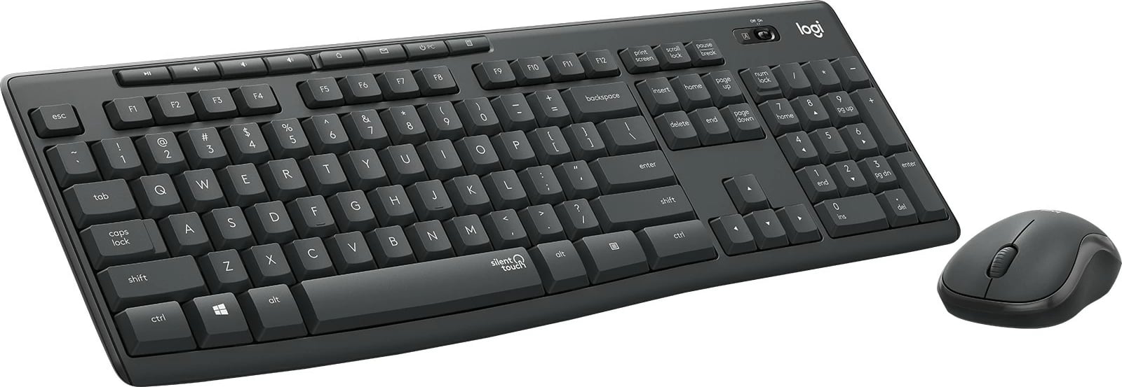 Set tastierë dhe maus Logitech MK295 Silent Wireless, QWERTY, Graphite