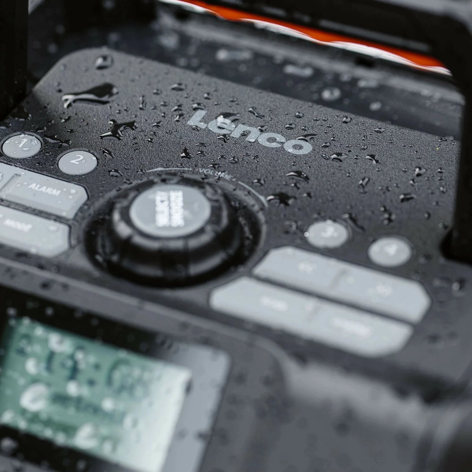 Radio portabile Lenco ODR-160GY, Bluetooth, 30 orë bateri, SD, zezë/portokalli