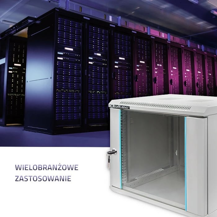 Kasë RACK Qoltec 9U, 600x600x500mm, për mur, Gri