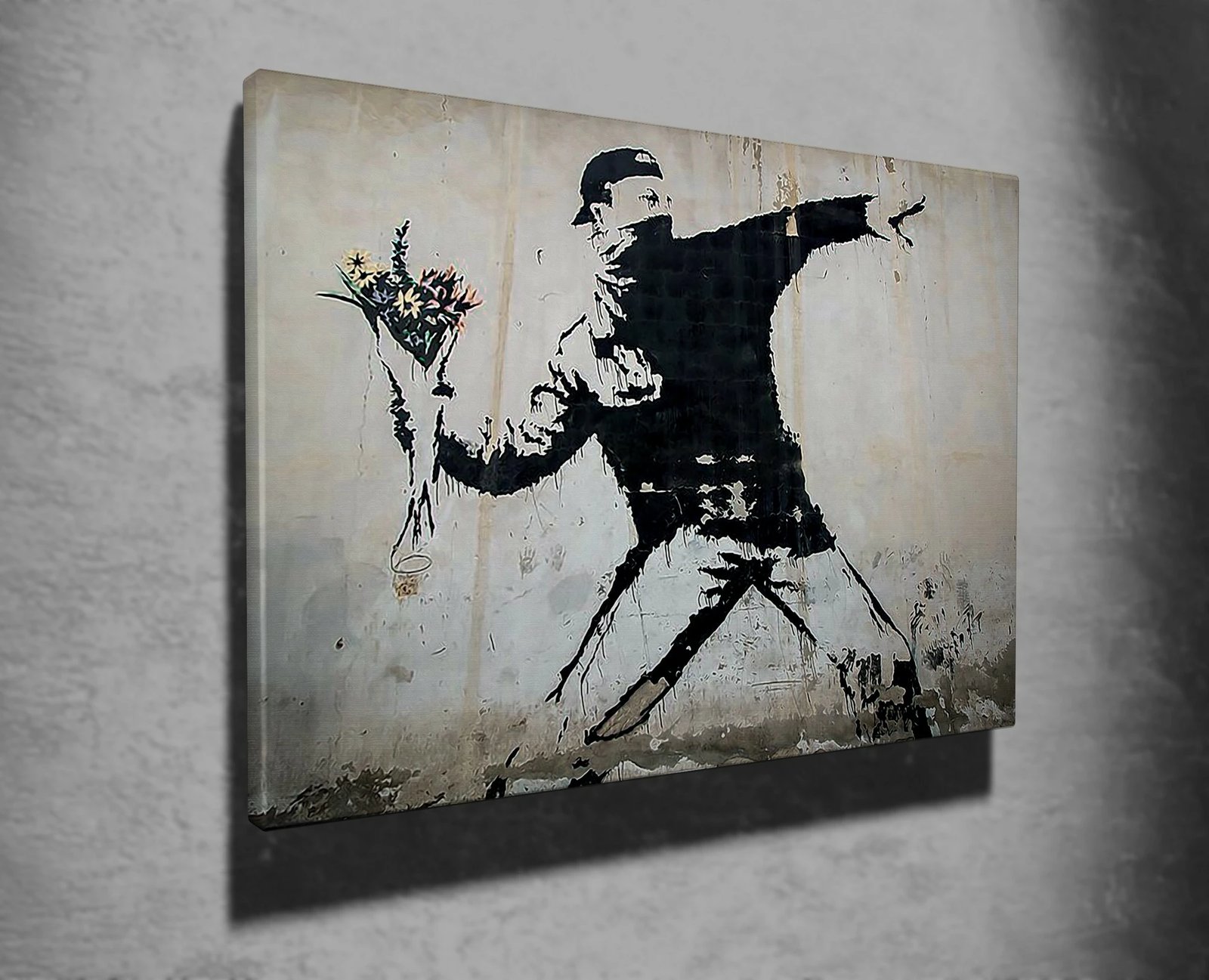 Pikturë dekorative në kanavacë, Rage Flower Thrower, shumëngjyrëshe, 50x70cm