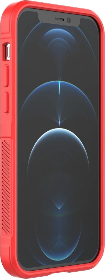 Mbështjellës Hurtel Magic Shield Case për iPhone 12 Pro, fleksibil, i blinduar, i kuq