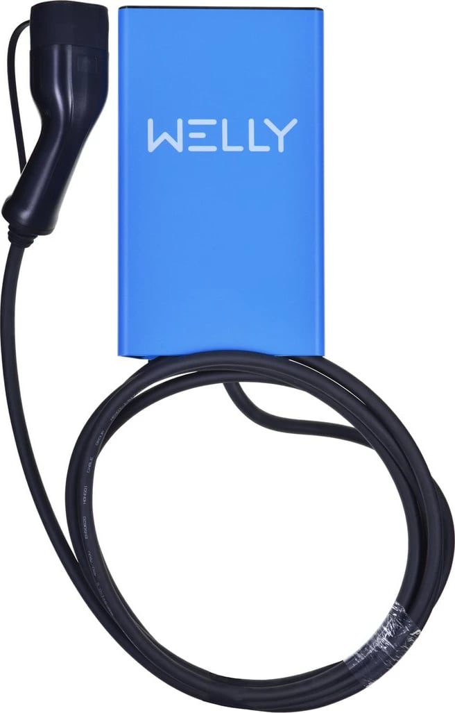 Stacion karikues për vetura elektrike Enelion, Wallbox Welly, 11000W, e kaltër/ e zezë