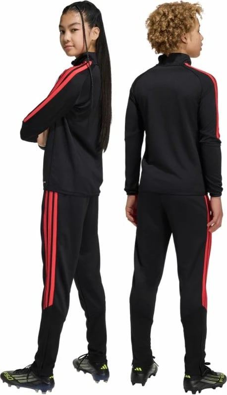 Pantallona sportive për fëmijë adidas, të kuqe e të zeza