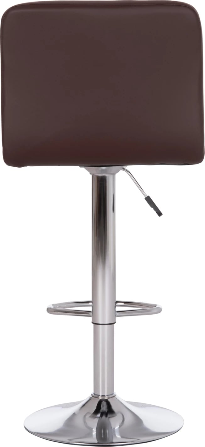 Karrige për bar rrotulluese DIANA, lëkurë PU kafe, metal krom, 44x52x109cm, set prej 2 copash