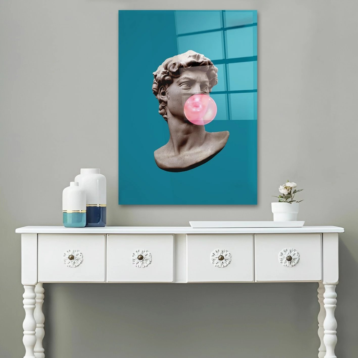 Pikturë dekorative prej xhami të temperuar, shumëngjyrëshe, CAM3711 - 50x70cm