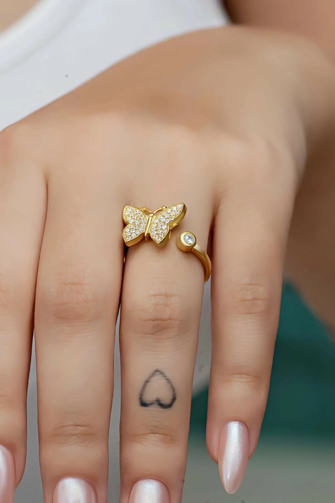 Unazë argjendi e artë me flutur, Jumeon, NRZ999343