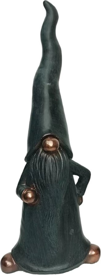 Dekor për Krishtlindje NISSE, xhuxh, polirezine, 21x15x57cm, e zezë-ari