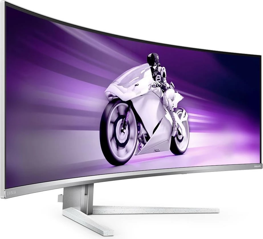Monitor i lakuar Philips 49M2C8900L, 48.9", QD OLED, 4K, 144Hz, Bardhë