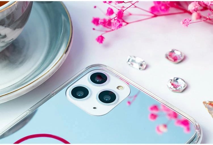 Mbështjellës Kingxbar Angel me pasqyrë dhe kristale Swarovski për iPhone 11 Pro Max, Transparent/Kuq Mbështjellës Kingxbar Angel me pasqyrë dhe kristale Swarovski për iPhone 11 Pro Max, Transparent/Kuq