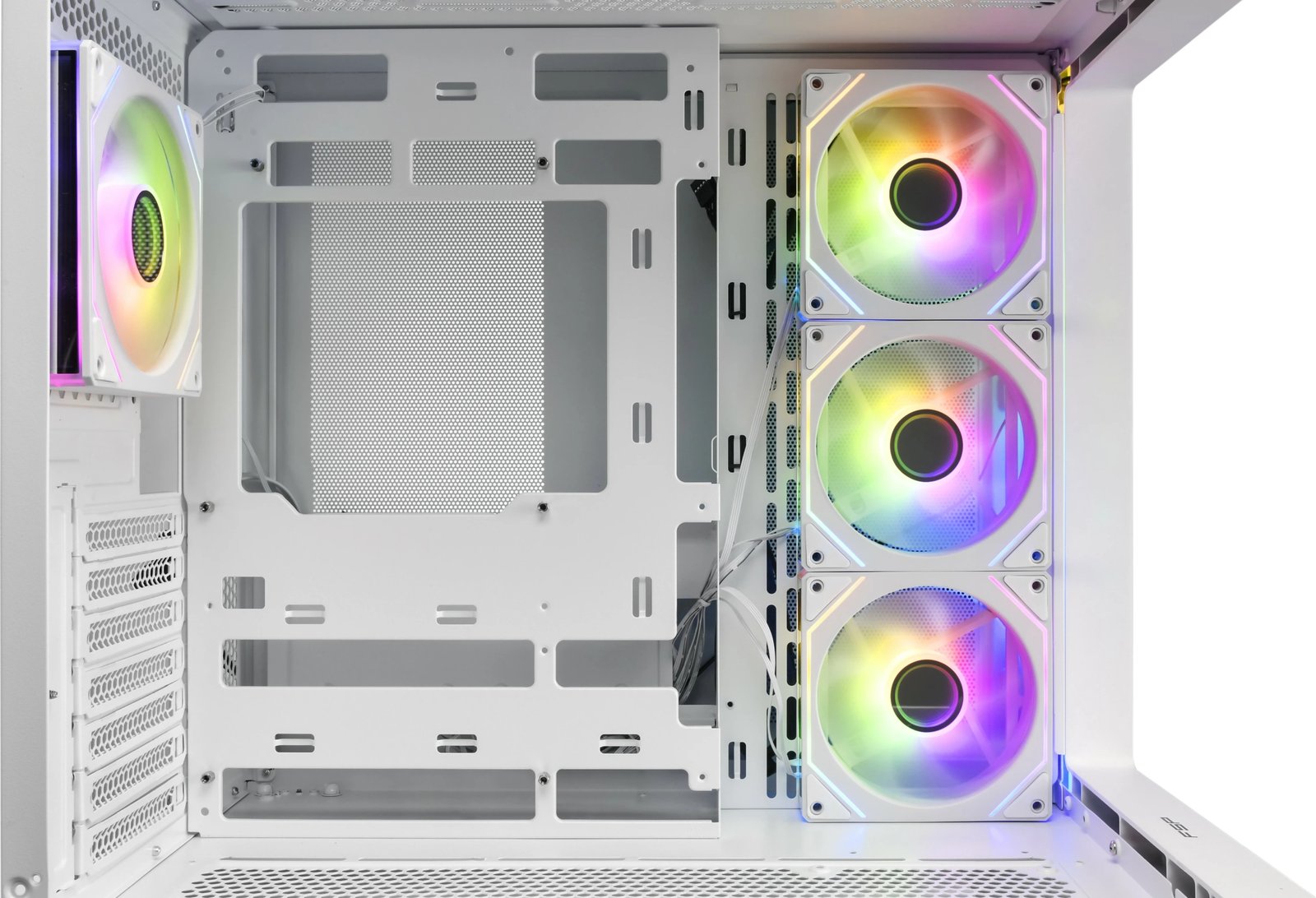 Kasë FSP M580-WA ARGB TG, midi tower, xham i temperuar, e bardhë