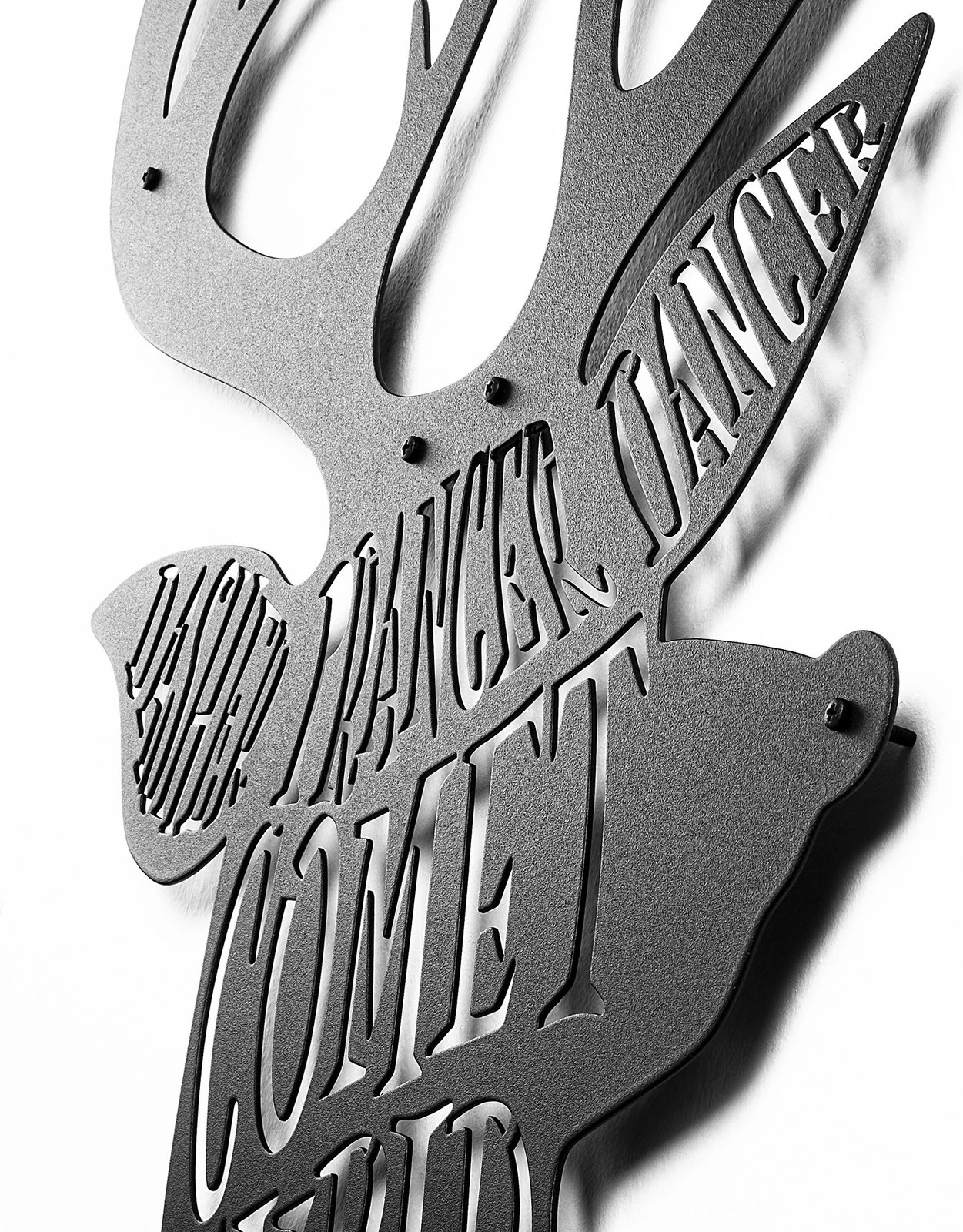 Aksesor dekorativ metalik për mur, Wallity, XMASBLACK - 003