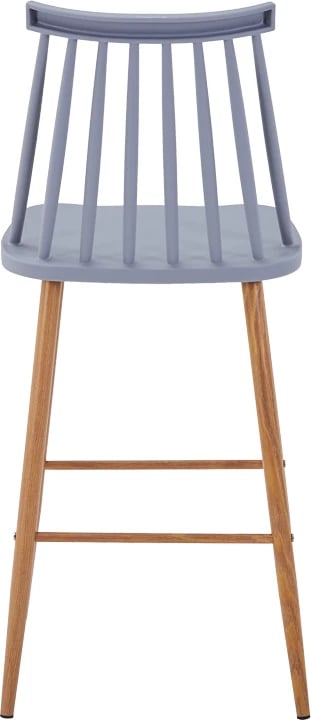 Karrige për bar Aurora I pp, ngjyrë gri - këmbë metali natyrale, 42x47x99cm