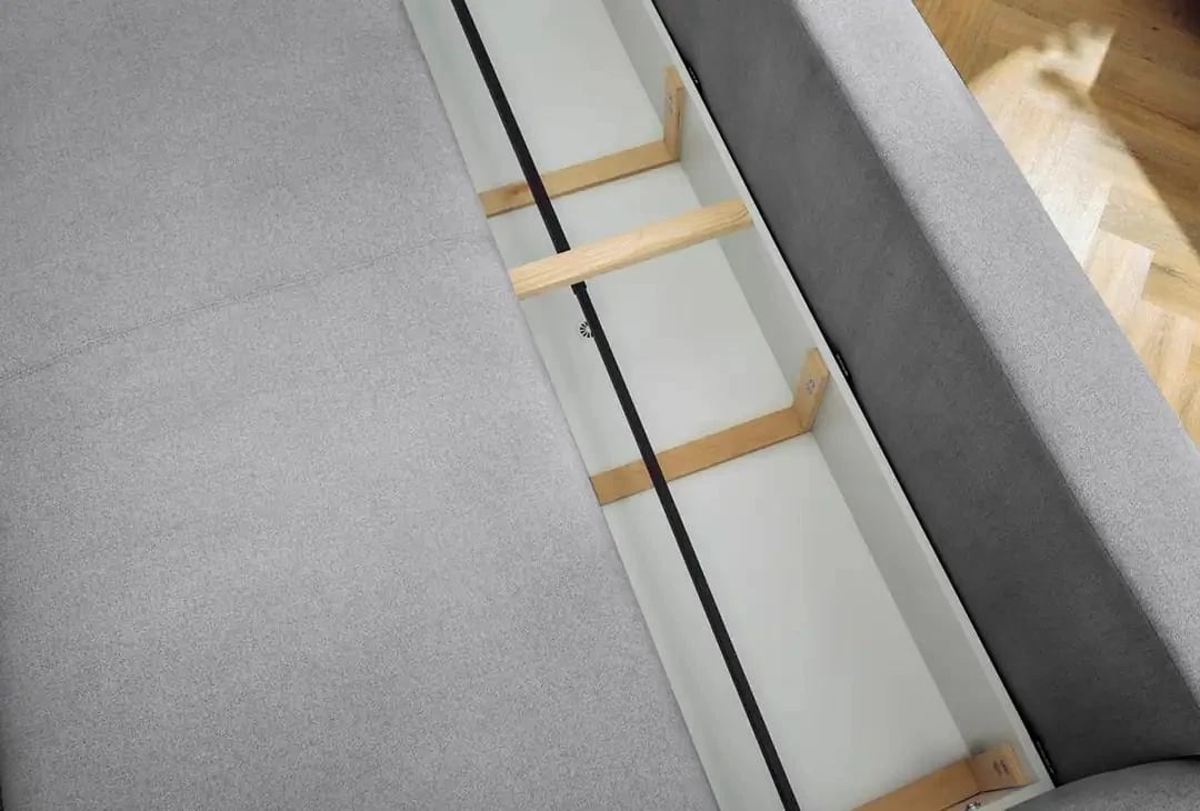 Divan-krevat treshe, Atelier del Sofa, Puffy, gri