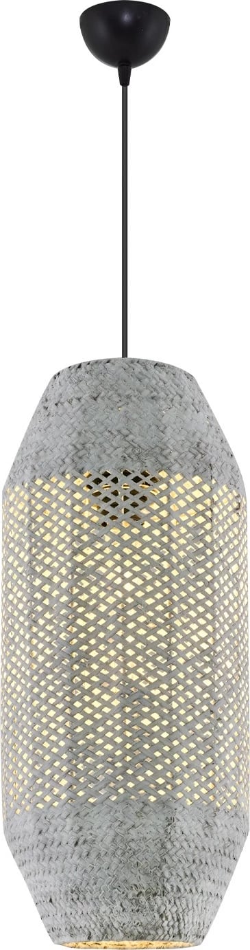 Llambë tavani Opviq, plastikë dhe ratan, e bardhë, 30x120cm, 4461-11-01