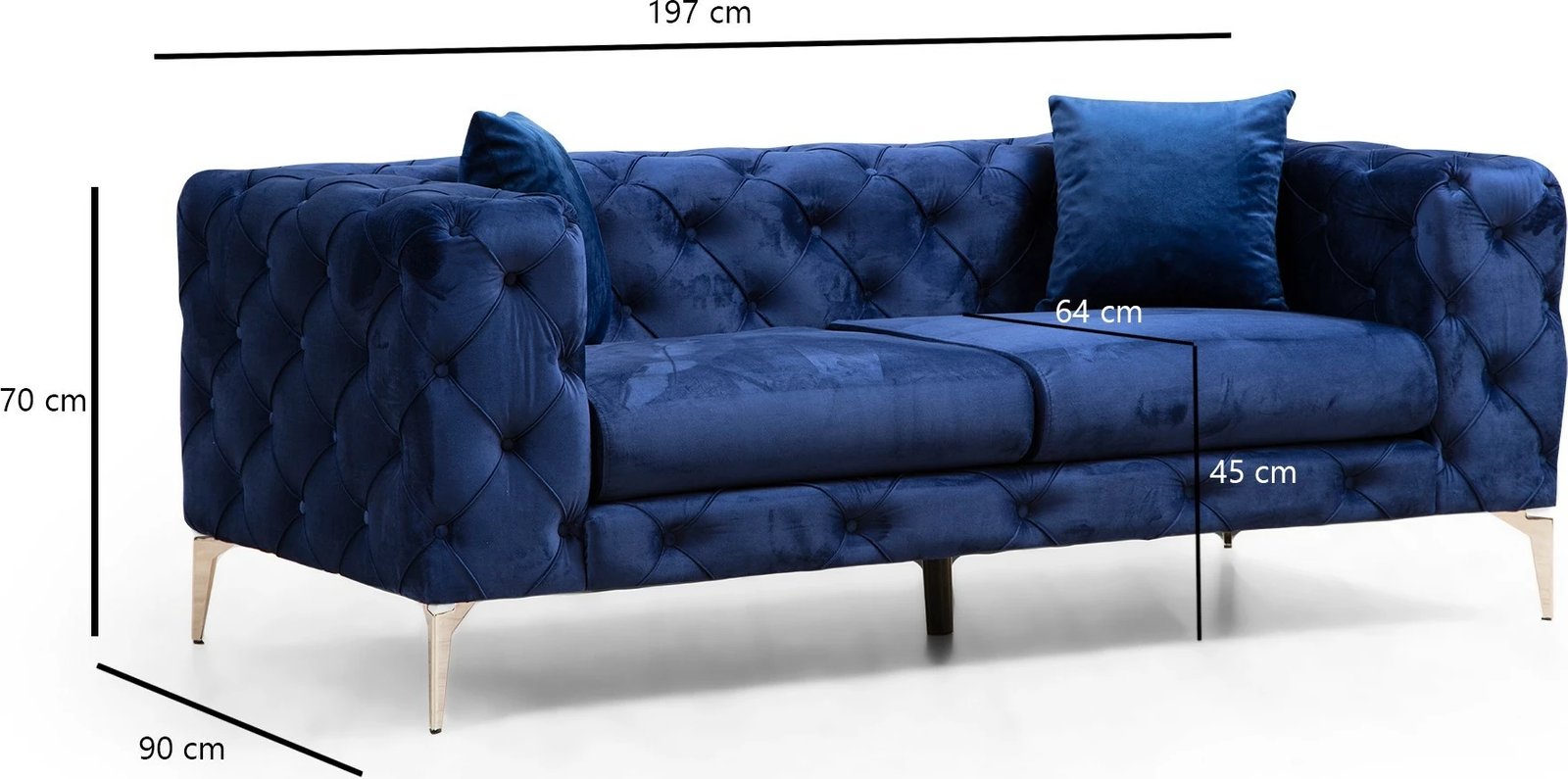 Divan dy ulëshe Atelier del Sofa, Como, ngjyrë blu e errët
