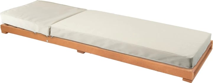 Shezlong me jastëk Specta-Vertian, dru ahu i fortë, ngjyrë arre, 60x190x50cm