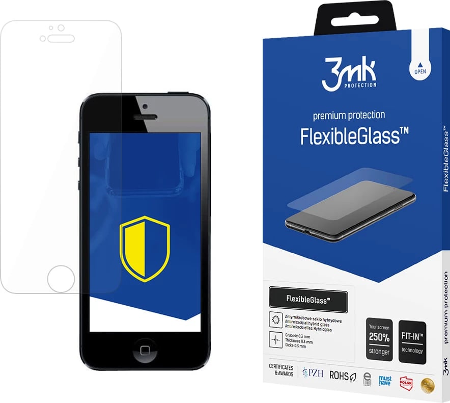 Mbrojtës ekrani hybrid 3mk FlexibleGlass për iPhone 5/5S/SE, Transparent