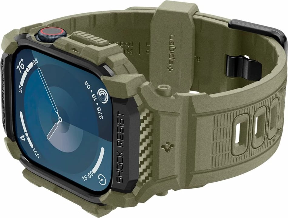 Rrip Spigen Rugged Armor Pro për Apple Watch 10, 46MM, i gjelbër