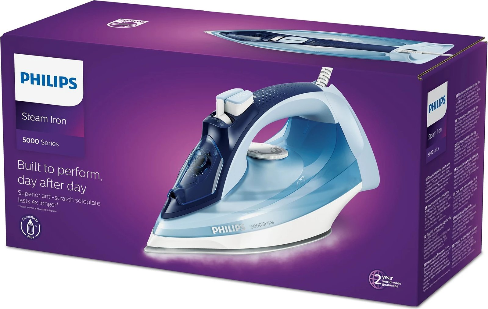 Hekur për hekurosje Philips DST5030/20, 2400W, i kaltër