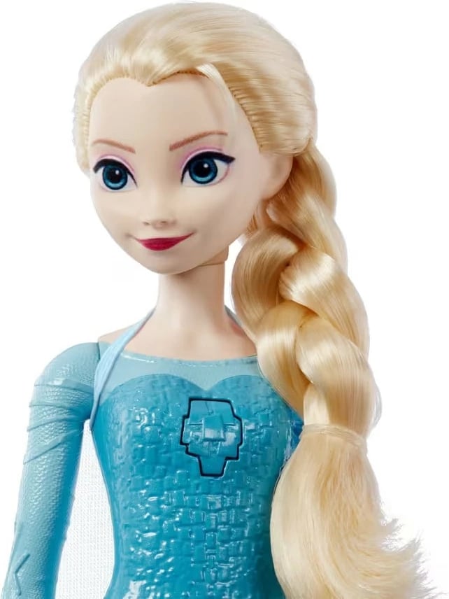 Kukull Elsa kënduese Mattel Frozen JDX52, 30 cm, me fustan blu