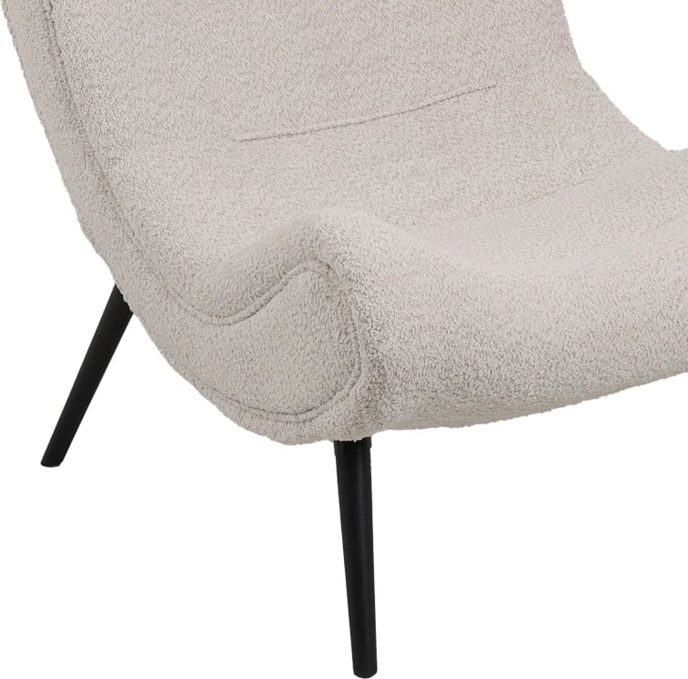 Karrige boucle, ngjyrë bezhë, 97x80x100cm