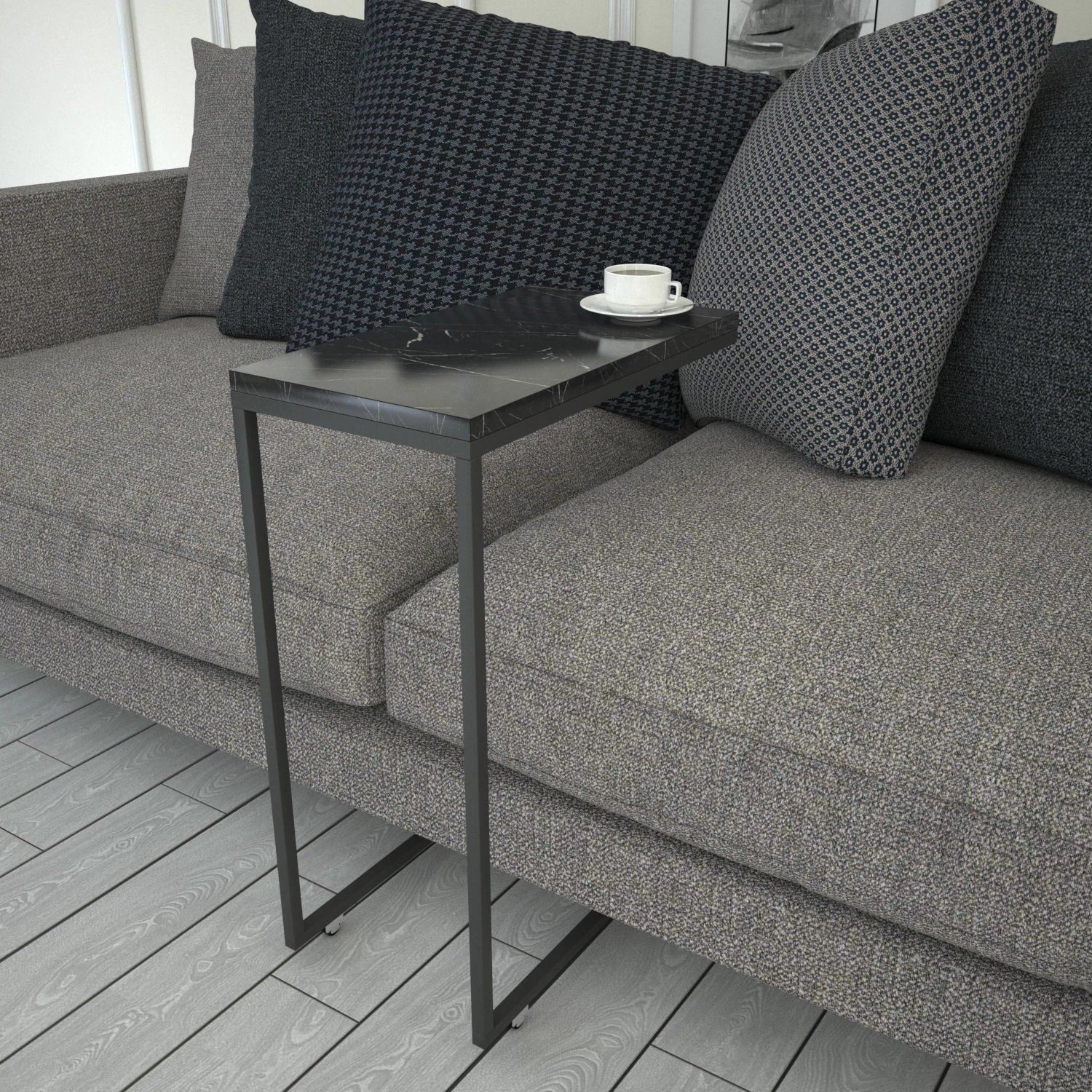 Tavolinë anësore Hanah Home, Callen, mermer i zi