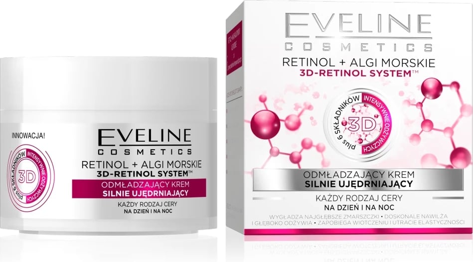 Krem për fytyrë Eveline Cosmetics Retinol+ Seaweed Youth-Revitalizing Firming Cream Day/Night për femra 50ml