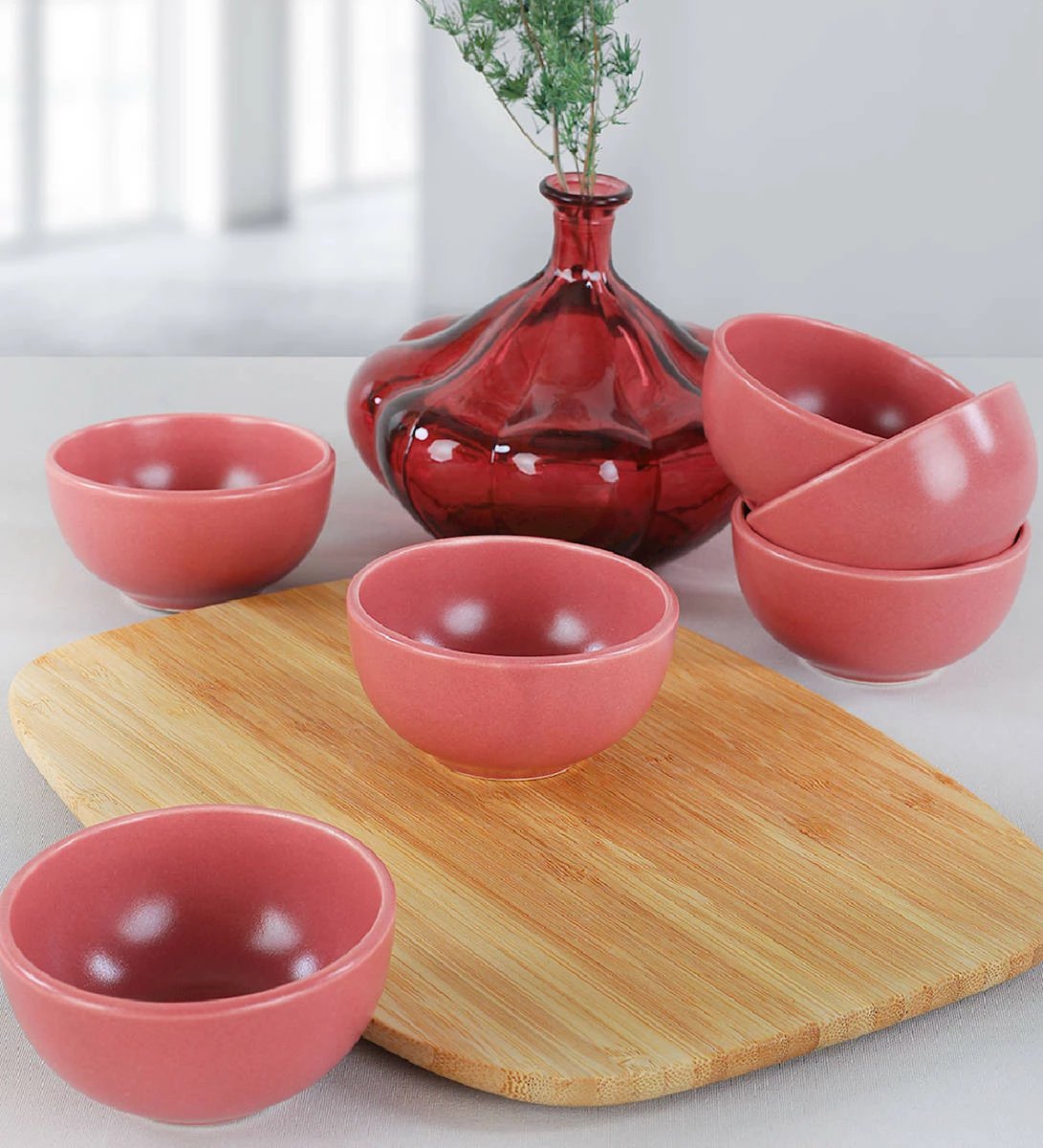 Set pjatash për salcë, Hermia Concept, ngjyrë rozë e zbehtë, ST101106F989A0000000AZ1000, 6 copë