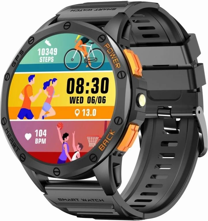Smartwatch për meshkuj Gravity, e zezë